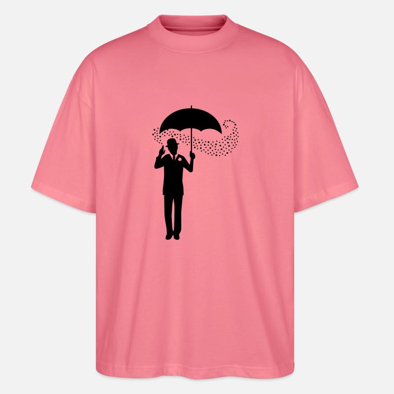 Magicien - Parapluie - Melon - Pantomime - 1C - T-shirt bio Blaster 2.0 coupe oversize Stanley/Stella Unisexe - rose 