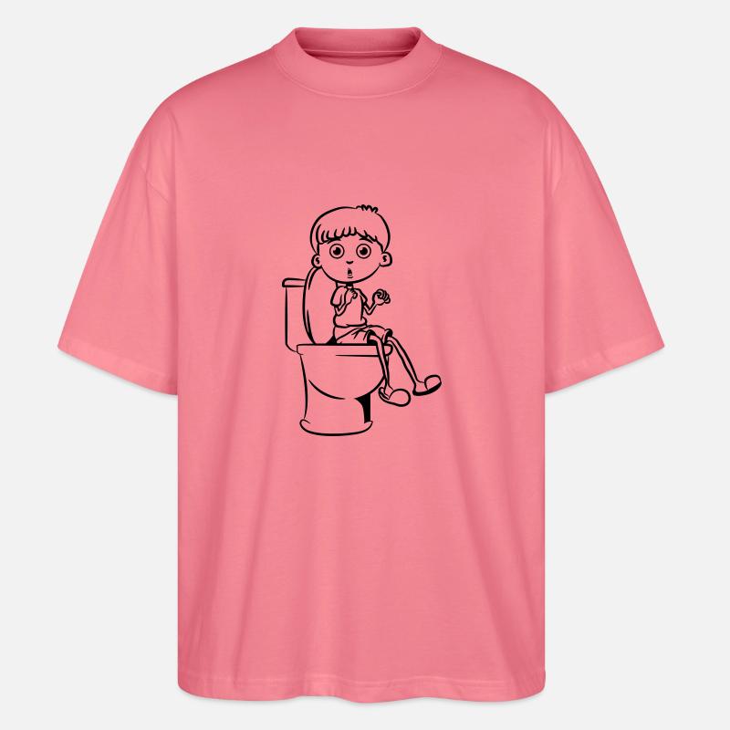 wc kleiner junge sitzen - Stanley/Stella Oversized Unisex Bio T-Shirt Blaster 2.0 - Pink 