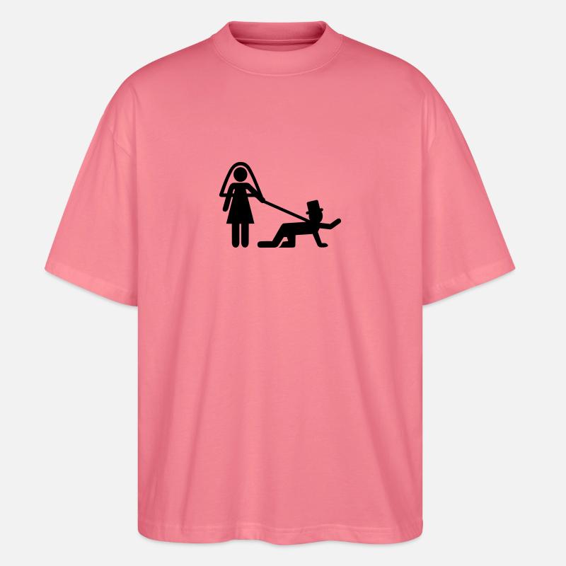 Hochzeit - Stanley/Stella Oversized Unisex Bio T-Shirt Blaster 2.0 - Pink 