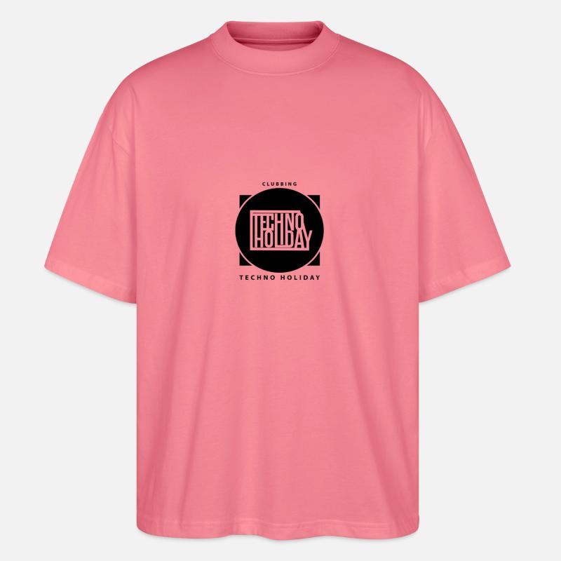logo_techno_holiday_2017_negro1 - Stanley/Stella Oversized Unisex Bio T-Shirt Blaster 2.0 - Pink 