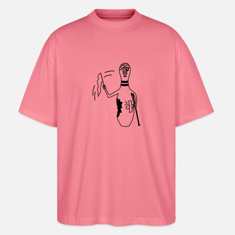 Verletzter Bowling Pin - Stanley/Stella Oversized Unisex Bio T-Shirt Blaster 2.0 - Pink
