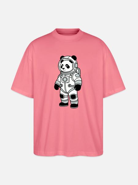 Combinaison spatiale panda bear - T-shirt bio Blaster 2.0 coupe oversize Stanley/Stella Unisexe - rose