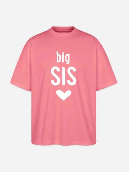 big sis - Stanley/Stella Oversized Unisex Organic T-shirt Blaster 2.0 - pink joy
