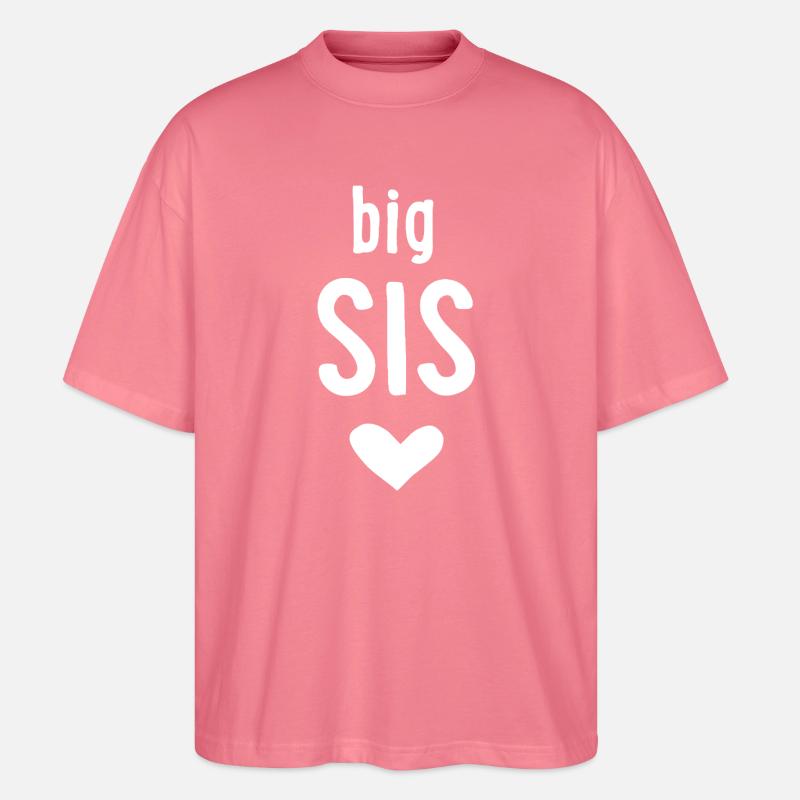 big sis - Stanley/Stella Oversized Unisex Organic T-shirt Blaster 2.0 - pink joy 