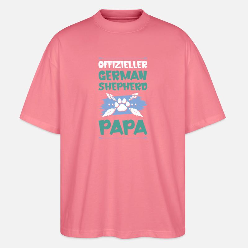 deutscher schäferhund hunde papa - Stanley/Stella Oversized Unisex Bio T-Shirt Blaster 2.0 - Pink