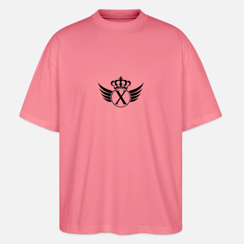 Buchstabe X Blazon - Stanley/Stella Oversized Unisex Bio T-Shirt Blaster 2.0 - Pink 