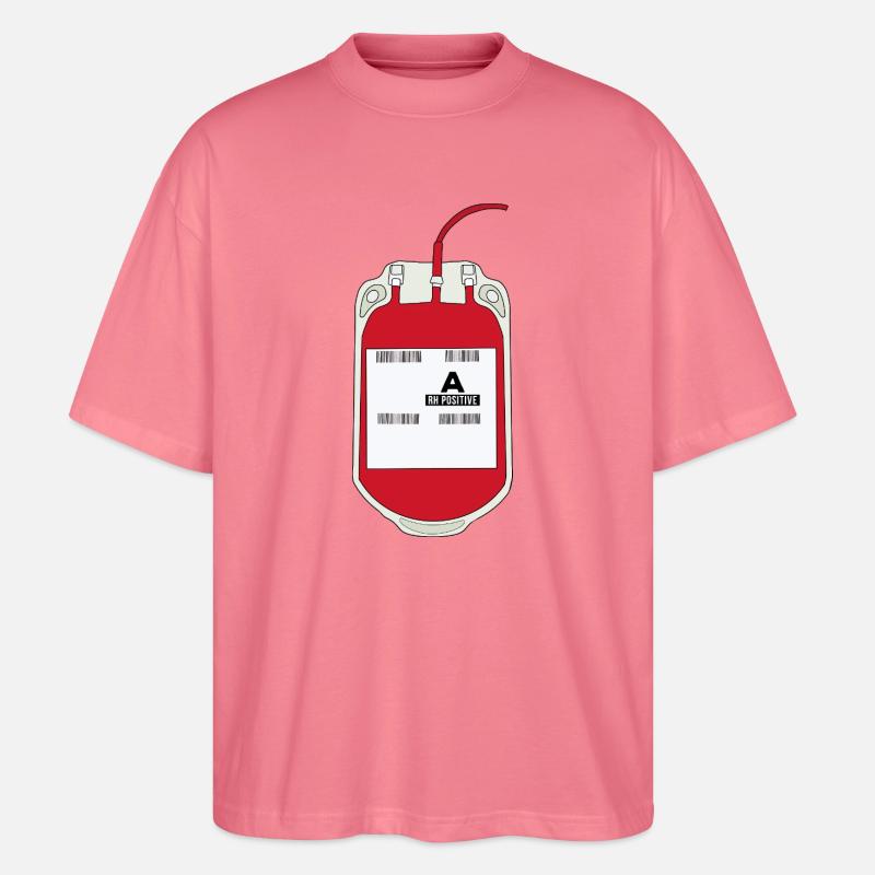 Ein positiver Blutbeutel - Stanley/Stella Oversized Unisex Bio T-Shirt Blaster 2.0 - Pink 