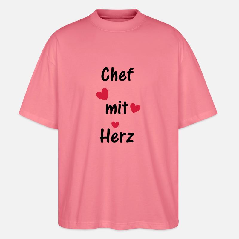 Chef mit Herz - Stanley/Stella Oversized Unisex Bio T-Shirt Blaster 2.0 - Pink 
