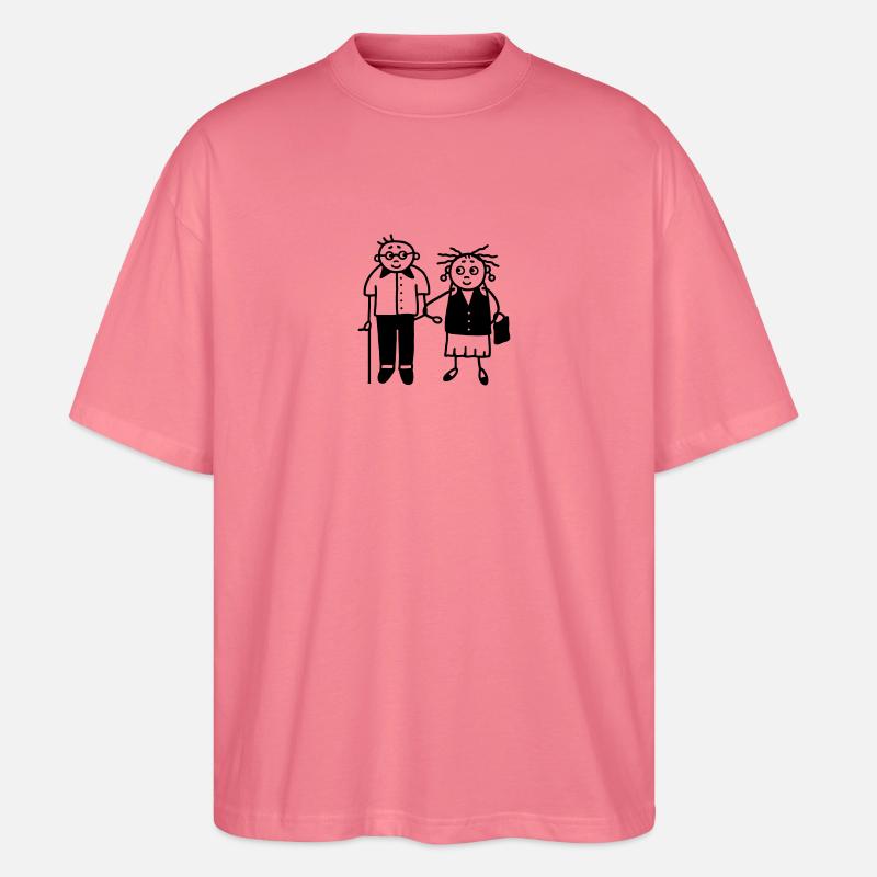 Oma & Opa - Ehepaar - Rentner - Stanley/Stella Oversized Unisex Bio T-Shirt Blaster 2.0 - Pink 