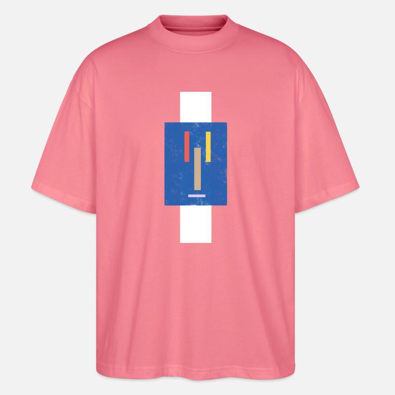 Visage abstrait sur un pull - T-shirt bio Blaster 2.0 coupe oversize Stanley/Stella Unisexe - rose 