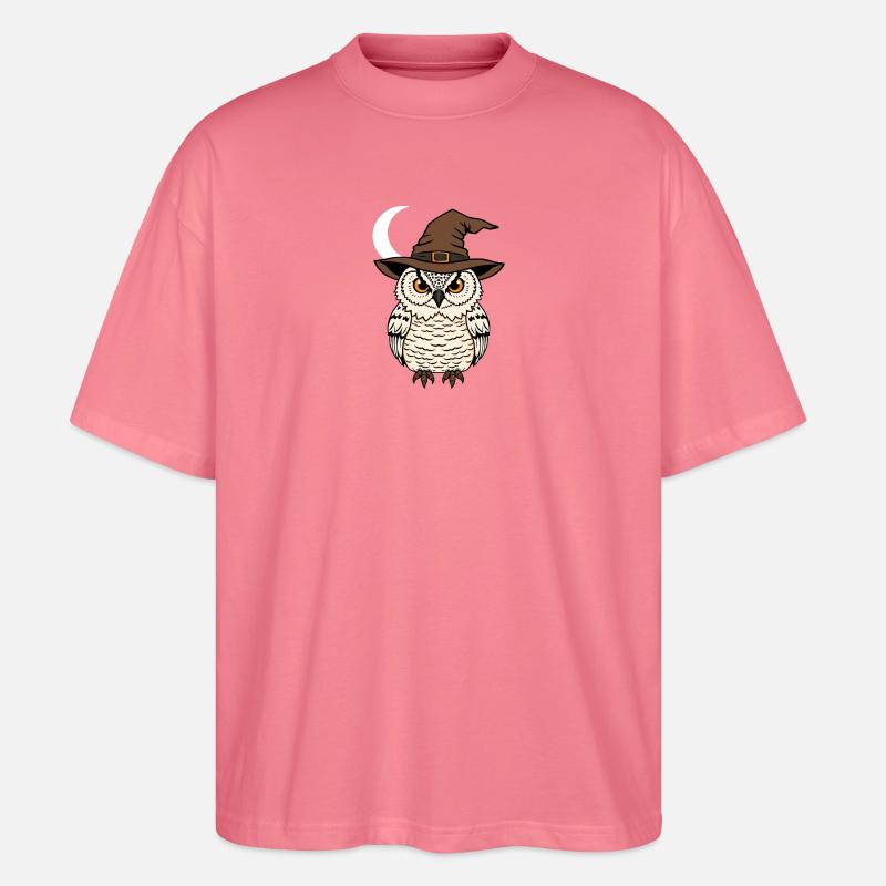 Zauberer Eule mit Hut - Stanley/Stella Oversized Unisex Bio T-Shirt Blaster 2.0 - Pink 