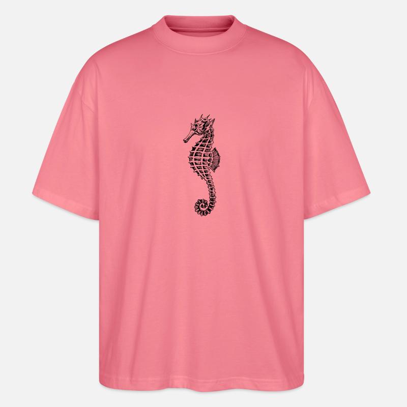 Seepferdchen - Stanley/Stella Oversized Unisex Bio T-Shirt Blaster 2.0 - Pink 