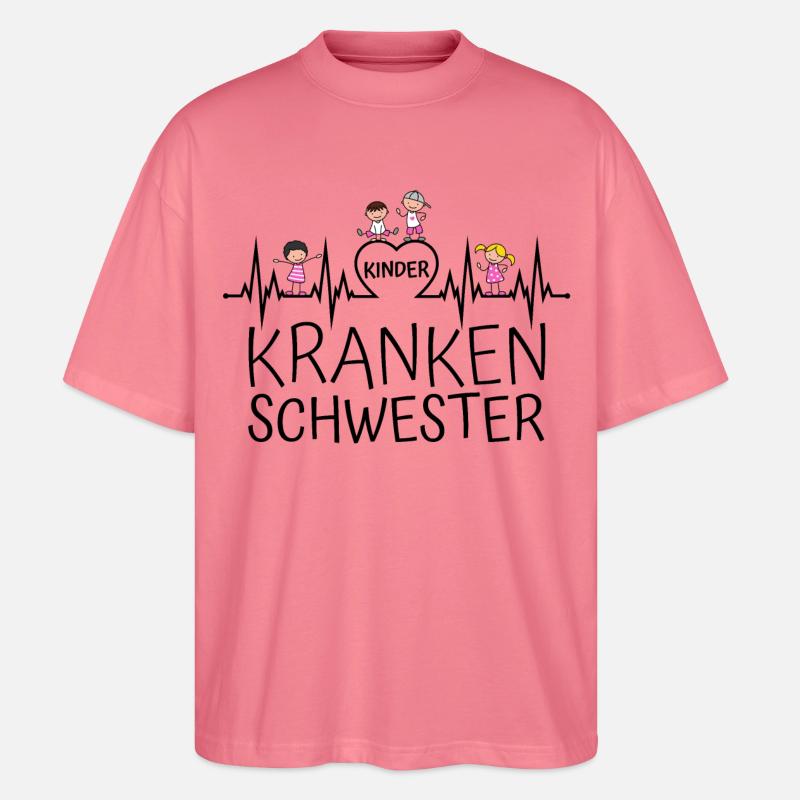 Kinderkrankenschwester Kinder Krankenschwester - Stanley/Stella Oversized Unisex Bio T-Shirt Blaster 2.0 - Pink 