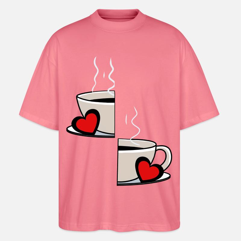 Valentin Kaffee Partnerschaft Kaffeetasse Partner - Stanley/Stella Oversized Unisex Bio T-Shirt Blaster 2.0 - Pink