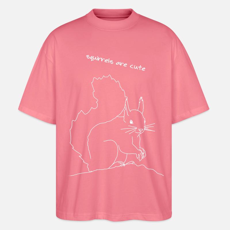 Eichhörnchen lineart - Stanley/Stella Oversized Unisex Bio T-Shirt Blaster 2.0 - Pink 
