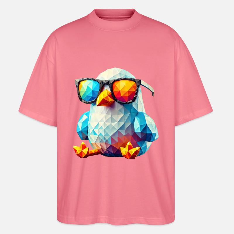 Coole Seagull Sonnenbrille - Stanley/Stella Oversized Unisex Bio T-Shirt Blaster 2.0 - Pink 