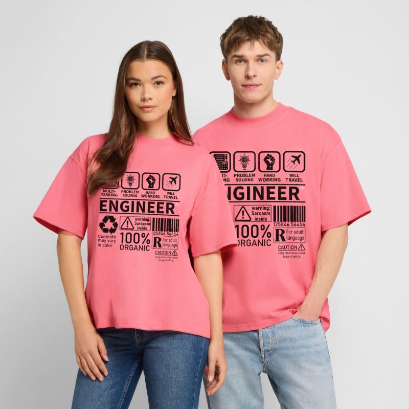 engineer multi tasking problem solving working Stanley/Stella Oversized Unisex Organic T-shirt Blaster 2.0