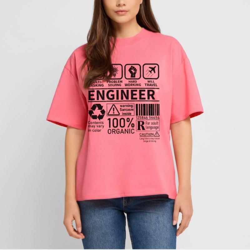 engineer multi tasking problem solving working Stanley/Stella Oversized Unisex Organic T-shirt Blaster 2.0