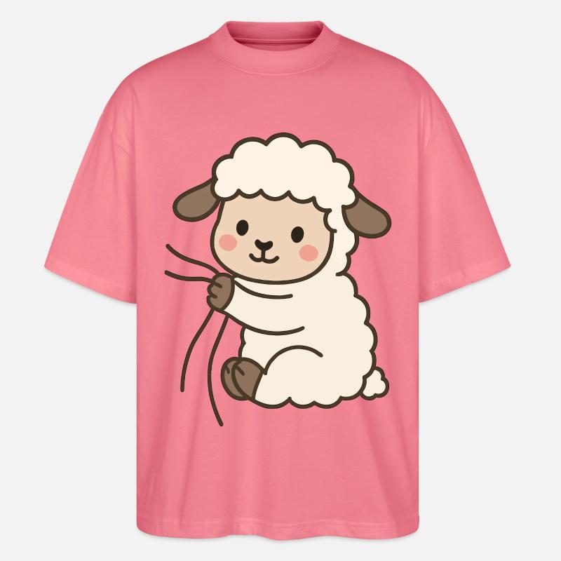 Liebes kleines Schäfchen - Stanley/Stella Oversized Unisex Bio T-Shirt Blaster 2.0 - Pink 