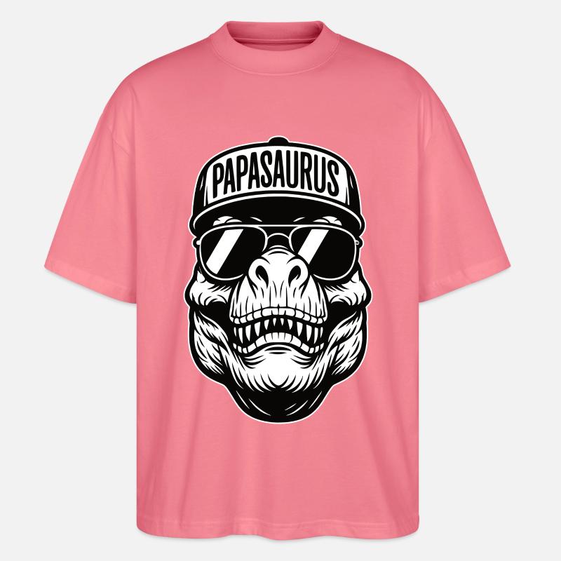 Papasaurus Skull - Stanley/Stella Oversized Unisex Bio T-Shirt Blaster 2.0 - Pink 
