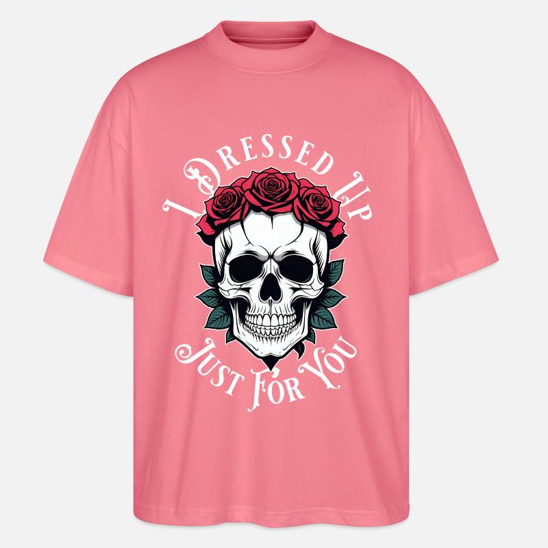 romantisch düster Totenkopf - Stanley/Stella Oversized Unisex Bio T-Shirt Blaster 2.0 - Pink