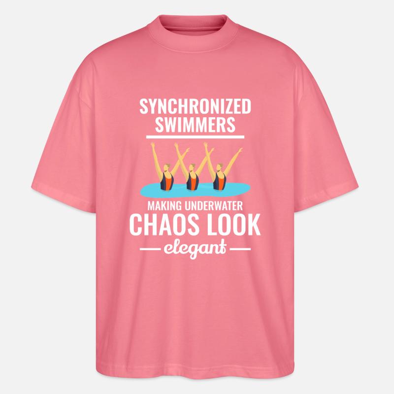 Synchronschwimmer: Unterwasserchaos - Stanley/Stella Oversized Unisex Bio T-Shirt Blaster 2.0 - Pink 