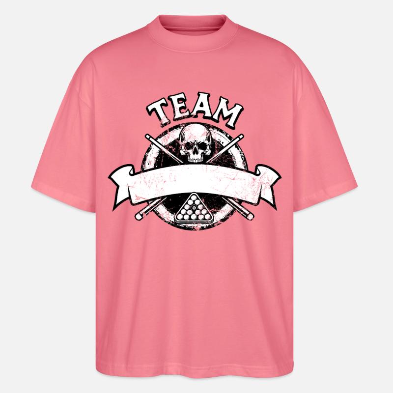 Eight Ball, Billardkugel, Billard Team Geschenk - Stanley/Stella Oversized Unisex Bio T-Shirt Blaster 2.0 - Pink