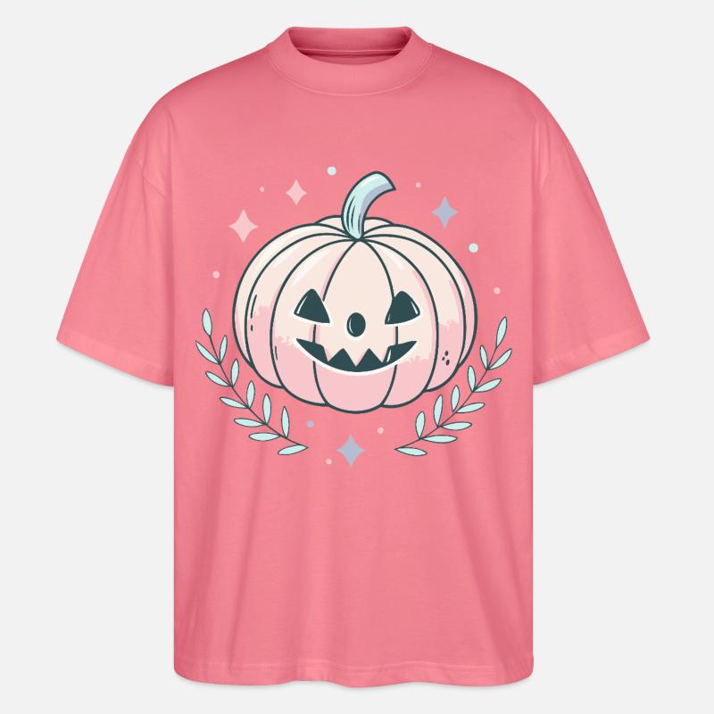 Happy pastel pumpkin - Stanley/Stella Oversized Unisex Organic T-shirt Blaster 2.0 - pink joy 