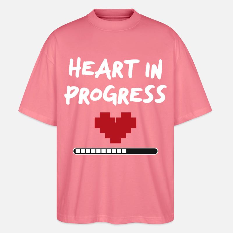 HEART IN PROGRESS Statement - Stanley/Stella Oversized Unisex Bio T-Shirt Blaster 2.0 - Pink 
