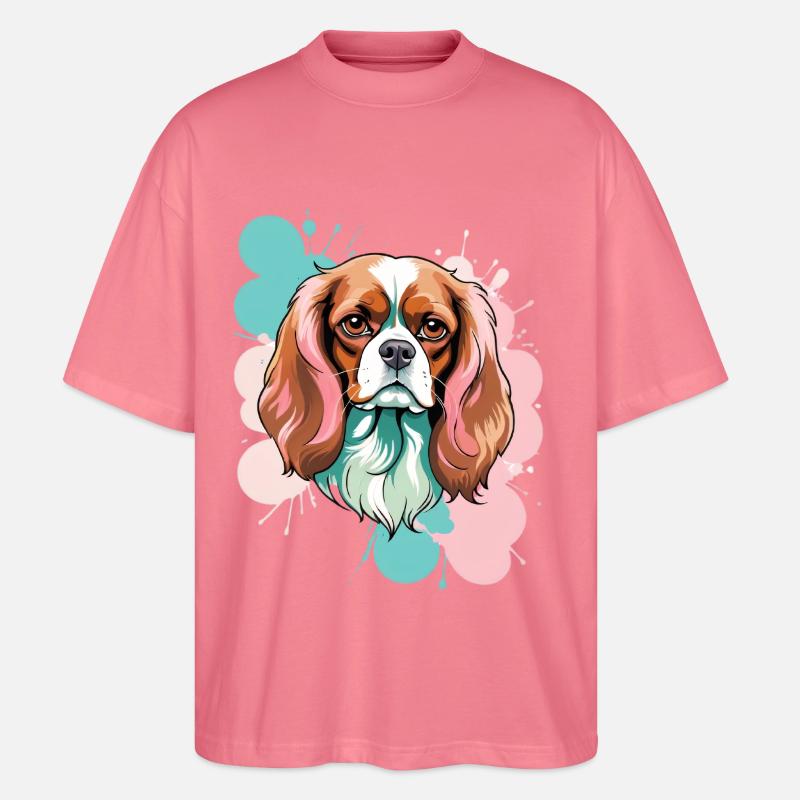Cavalier King Charles Spaniel arbexplosion - Stanley/Stella Oversized Unisex Bio T-Shirt Blaster 2.0 - Pink 