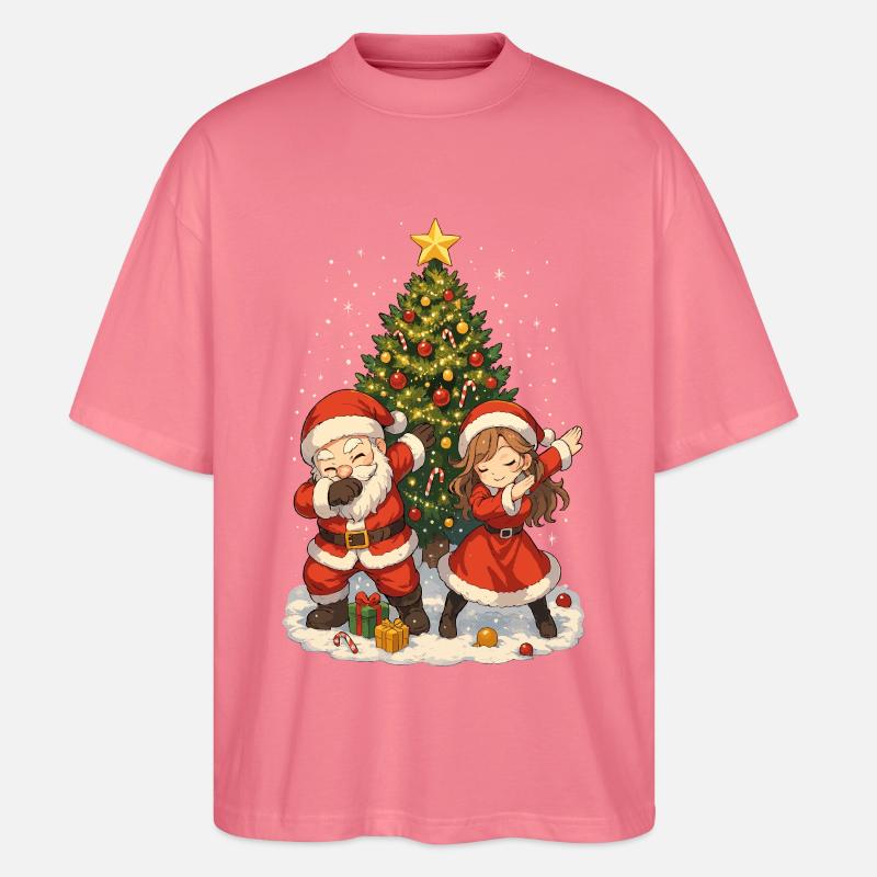 Weihnachts Dab, Santa Squad, Fun Xmas - Stanley/Stella Oversized Unisex Bio T-Shirt Blaster 2.0 - Pink 
