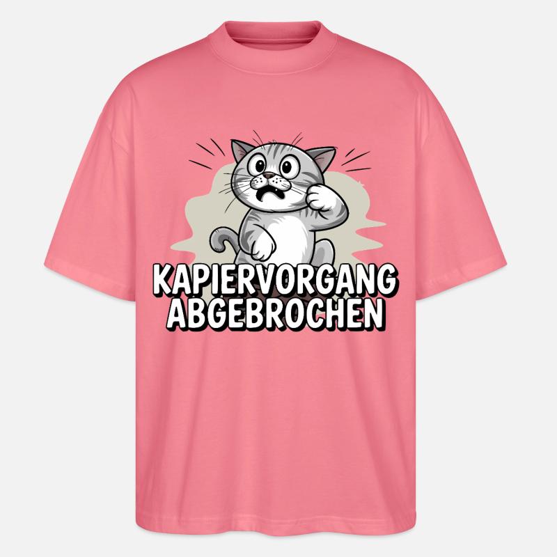 Kapiervorgang abgebrochen – Katze verwirrt - Stanley/Stella Oversized Unisex Bio T-Shirt Blaster 2.0 - Pink 