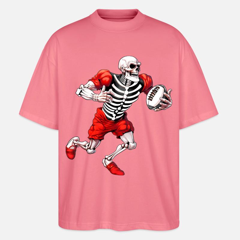 Skeletons Rugby - Stanley/Stella Oversized Unisex Organic T-shirt Blaster 2.0 - pink joy 
