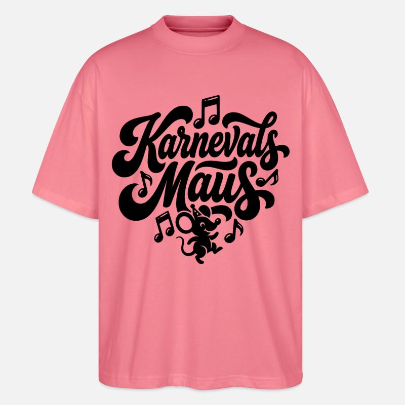 Karnevalsmaus Karneval Köln Kölner Karnevals Maus - Stanley/Stella Oversized Unisex Bio T-Shirt Blaster 2.0 - Pink 