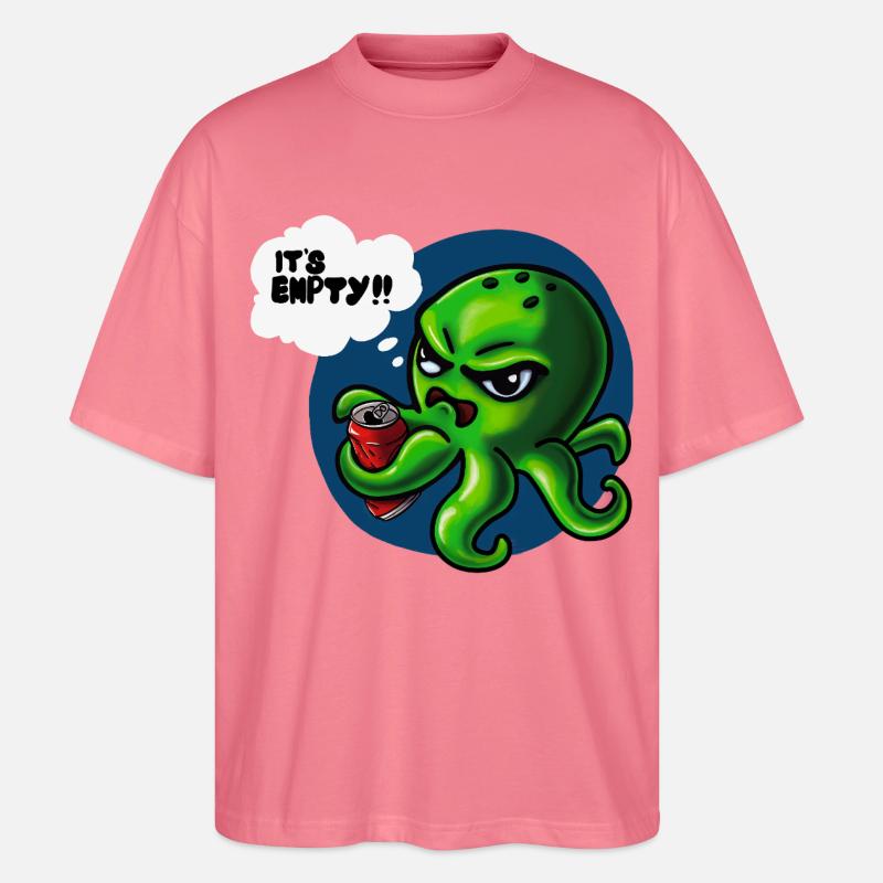 Grumpy Kraken - Stanley/Stella Oversized Unisex Bio T-Shirt Blaster 2.0 - Pink 