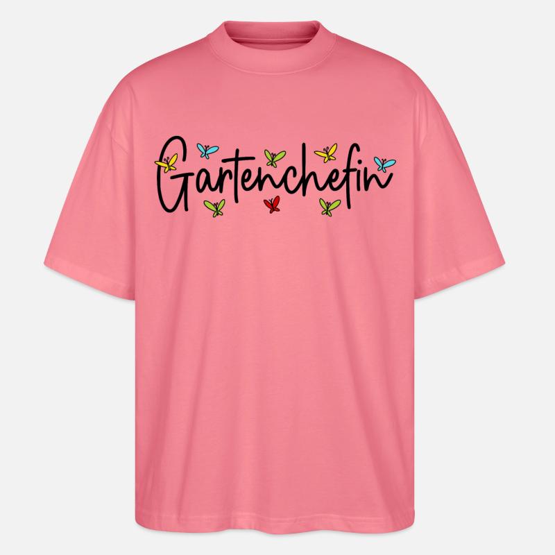 Garten Chefin Gärtnerin Gartenarbeit Gartenchefin - Stanley/Stella Oversized Unisex Bio T-Shirt Blaster 2.0 - Pink 