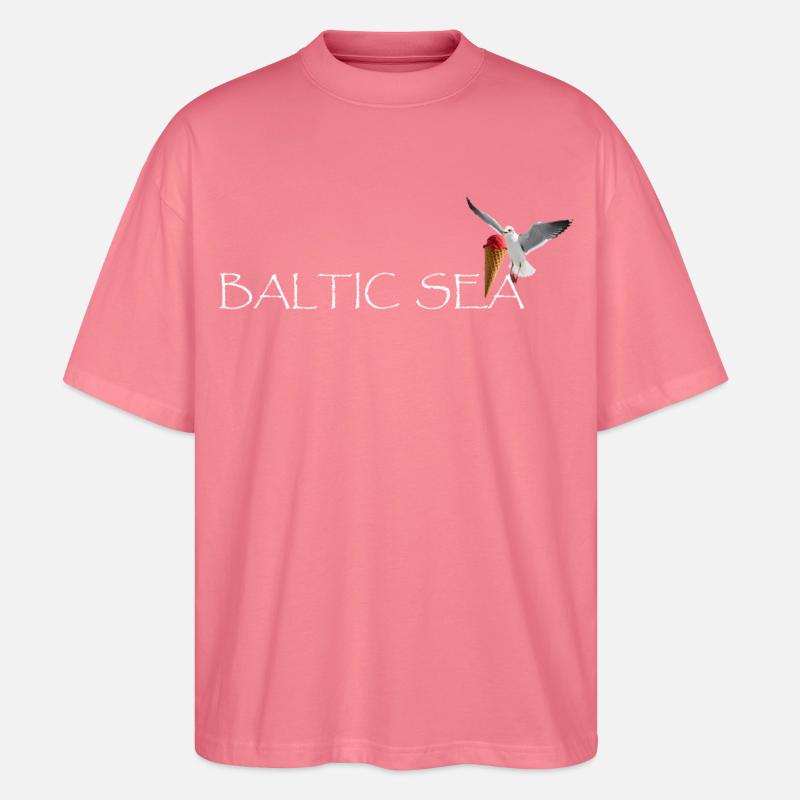 Ostsee Möwe die Eis klaut - Stanley/Stella Oversized Unisex Bio T-Shirt Blaster 2.0 - Pink