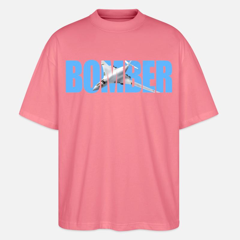 Blouson aviateur Tu-160 - T-shirt bio Blaster 2.0 coupe oversize Stanley/Stella Unisexe - rose 