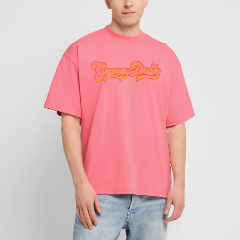 Grumpy Daddy Retro Script - Color "Exploitation" Stanley/Stella Oversized Unisex Organic T-shirt Blaster 2.0