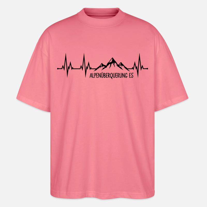 Alpenüberquerung E5 - Stanley/Stella Oversized Unisex Bio T-Shirt Blaster 2.0 - Pink 