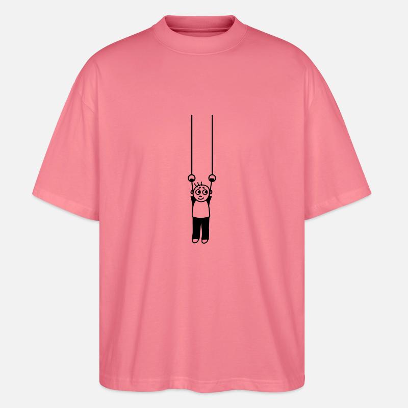 Turnen an Ringen - Stanley/Stella Oversized Unisex Bio T-Shirt Blaster 2.0 - Pink 