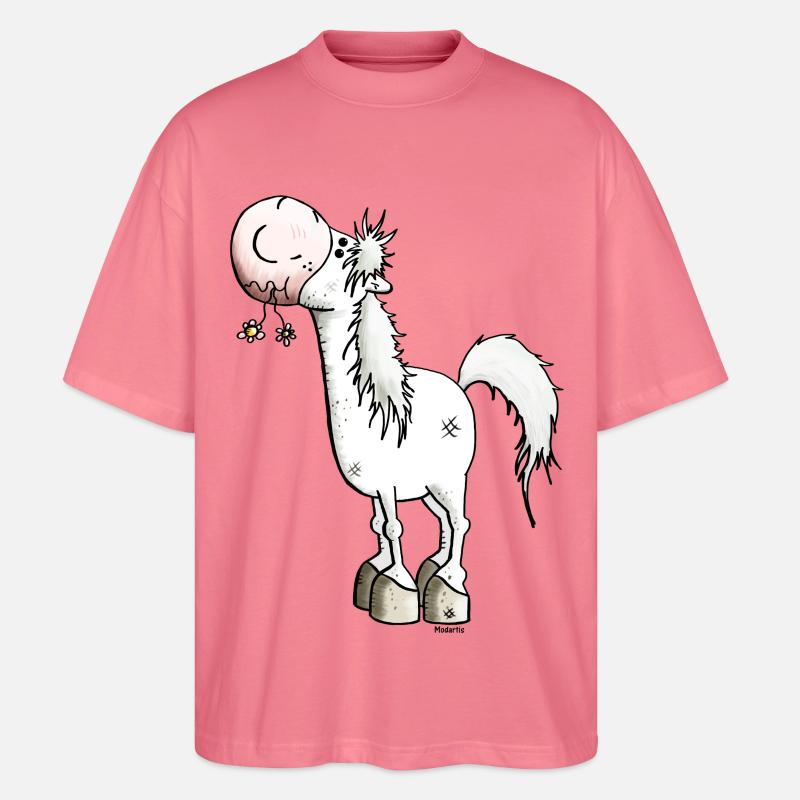 Verträumtes Pferd - Pferde - Stanley/Stella Oversized Unisex Bio T-Shirt Blaster 2.0 - Pink 