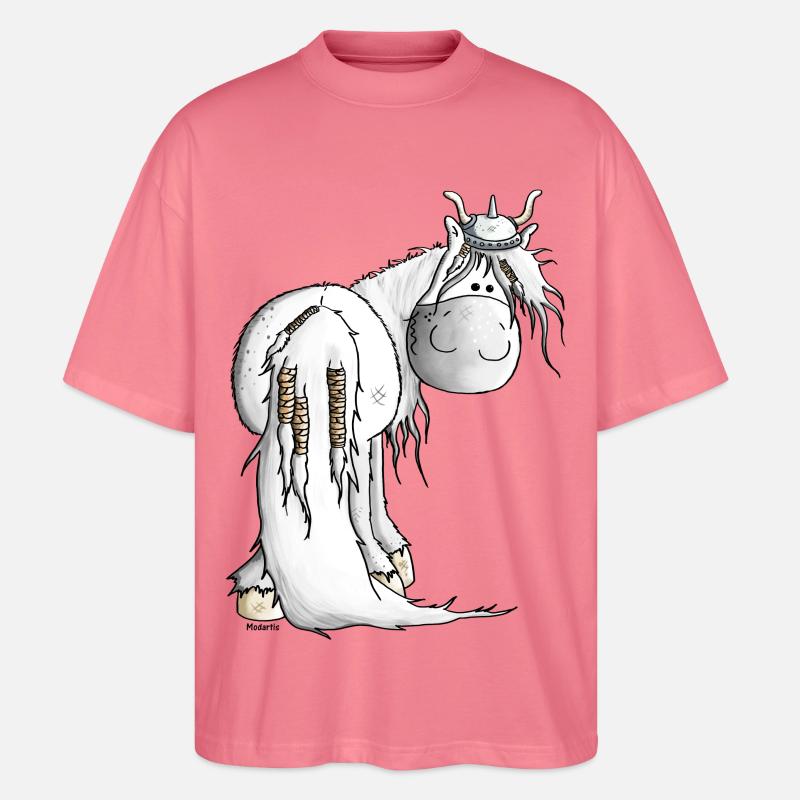 Wikinger Isländer - Pferd - Stanley/Stella Oversized Unisex Bio T-Shirt Blaster 2.0 - Pink 
