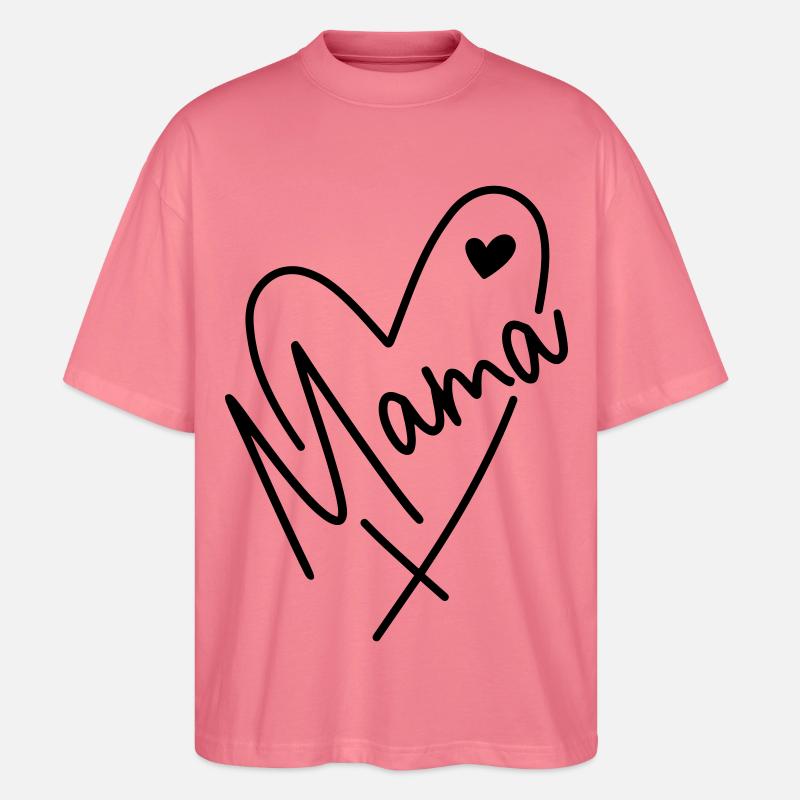 Mama Herz  - Stanley/Stella Oversized Unisex Bio T-Shirt Blaster 2.0 - Pink 
