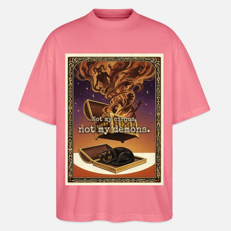 Pas mon chat démoniaque - T-shirt bio Blaster 2.0 coupe oversize Stanley/Stella Unisexe - rose
