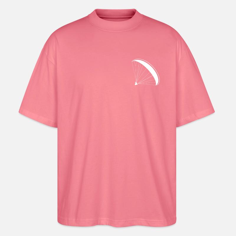Gleitschirm Pilot Silhouette Paragliding Logo - Stanley/Stella Oversized Unisex Bio T-Shirt Blaster 2.0 - Pink