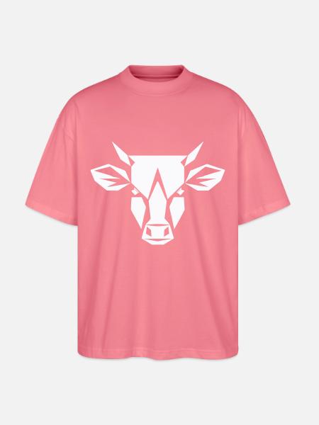 Polygone de taureau - Conception agricole - T-shirt bio Blaster 2.0 coupe oversize Stanley/Stella Unisexe - rose 