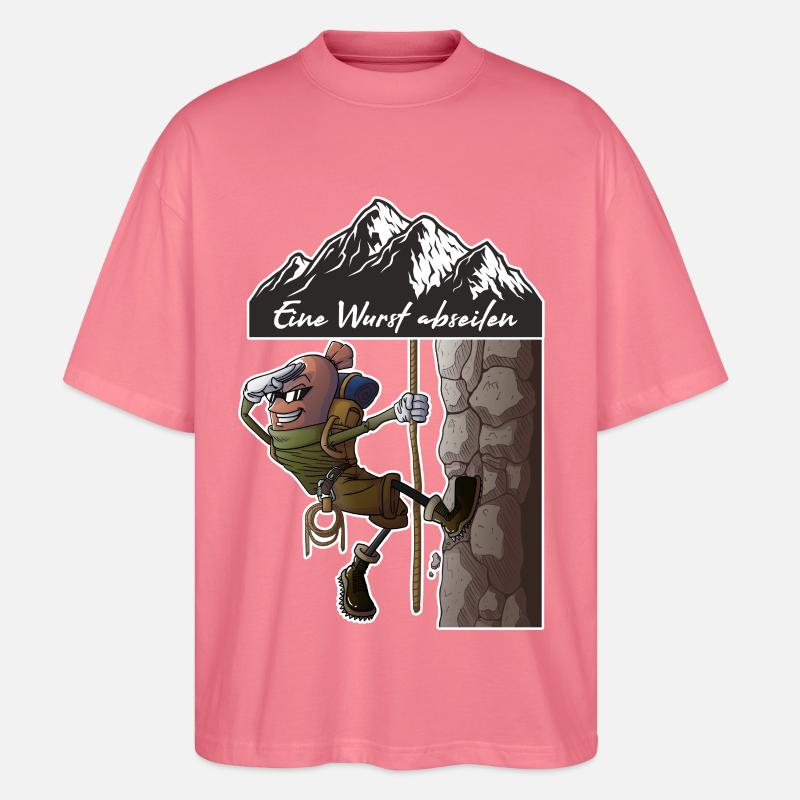 Eine Wurst abseilen - Stanley/Stella Oversized Unisex Bio T-Shirt Blaster 2.0 - Pink 
