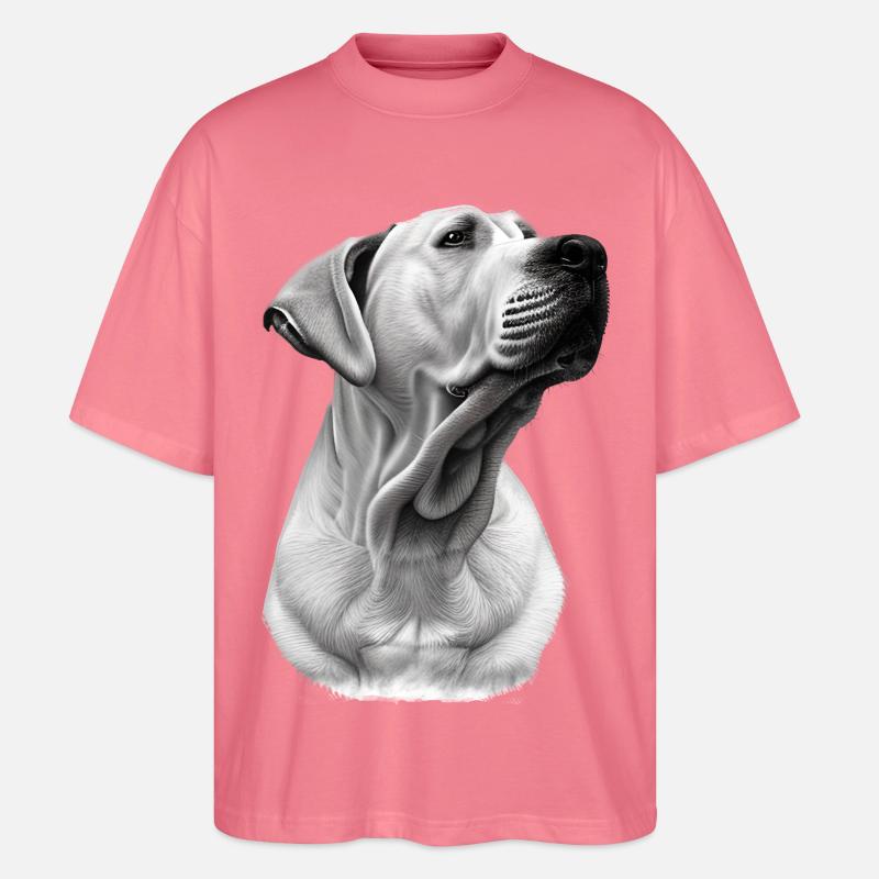 Stolzer Labrador blond - Stanley/Stella Oversized Unisex Bio T-Shirt Blaster 2.0 - Pink