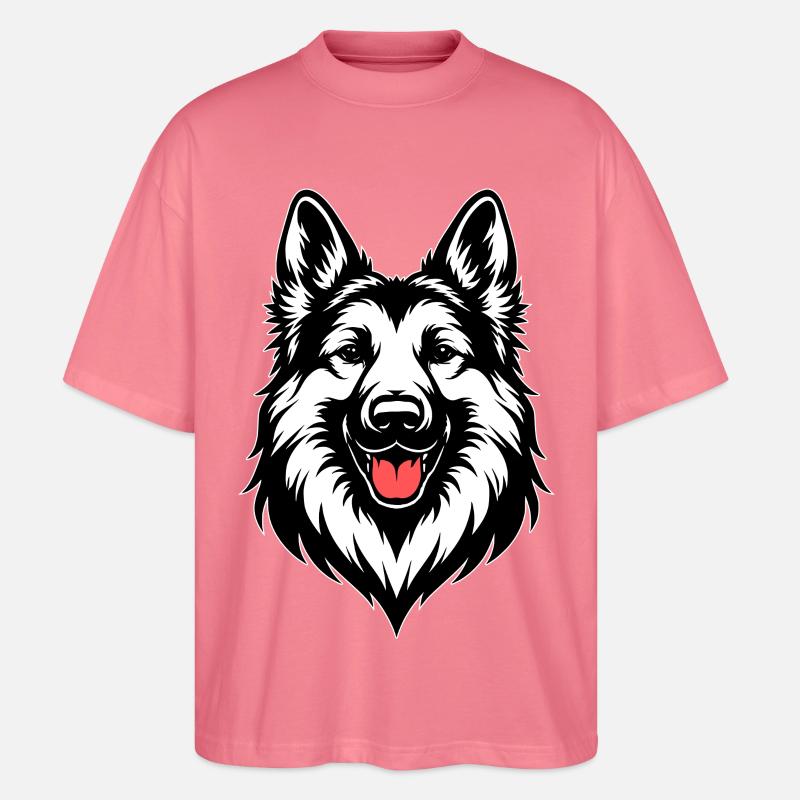 Deutscher Schäferhund Design - Stanley/Stella Oversized Unisex Bio T-Shirt Blaster 2.0 - Pink 
